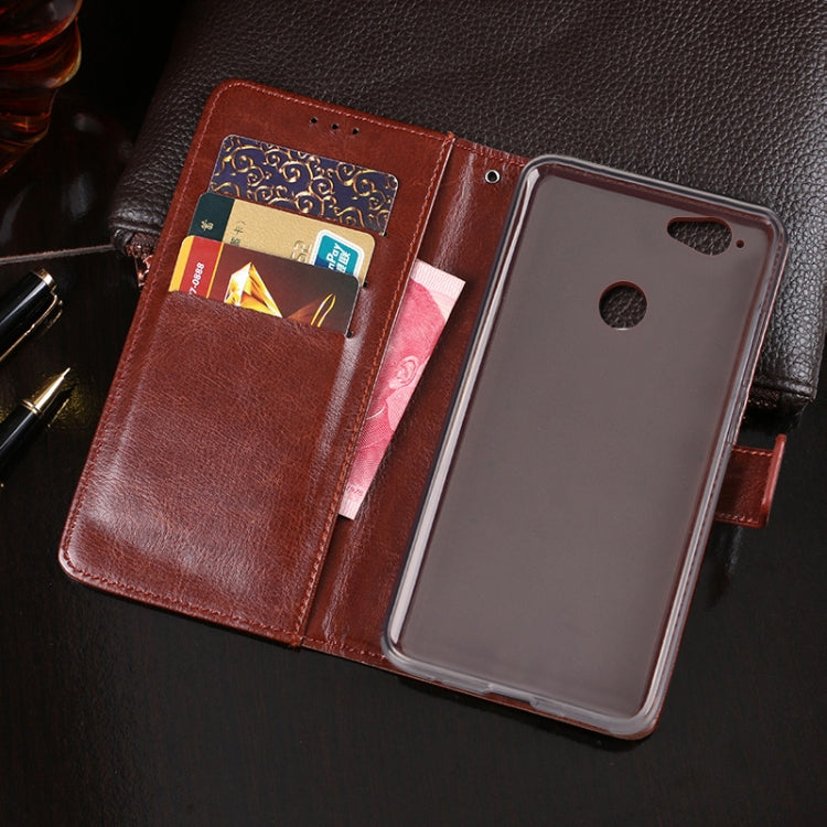 For Blackview R7 idewei Crazy Horse Texture Horizontal Flip Leather Case with Holder & Card Slots & Wallet(White) - More Brand by idewei | Online Shopping South Africa | PMC Jewellery | Buy Now Pay Later Mobicred