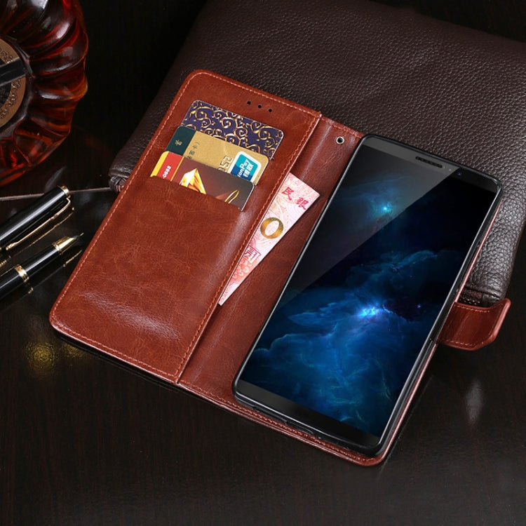 For Cubot J5 idewei Crazy Horse Texture Horizontal Flip Leather Case with Holder & Card Slots & Wallet(Sky Blue) - free shipping - PMC Jewellery - Order now!