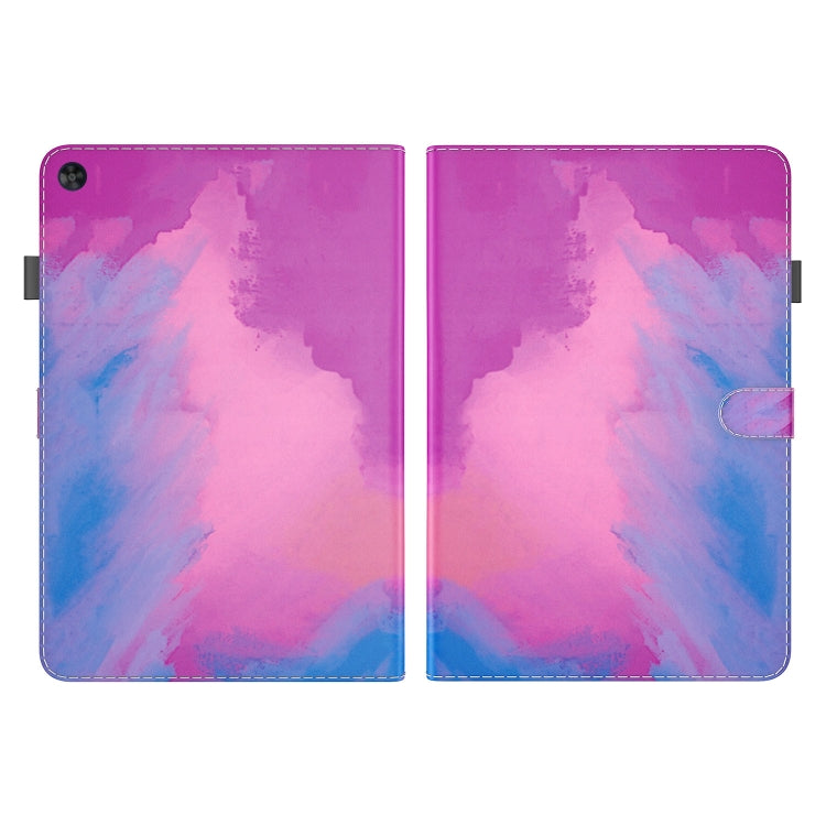 For Huawei MatePad SE Watercolor Pattern Flip Leather Tablet Case(Purple Red) - Huawei by PMC TechLife | Online Shopping South Africa | PMC TechLife | Buy Now Pay Later Mobicred