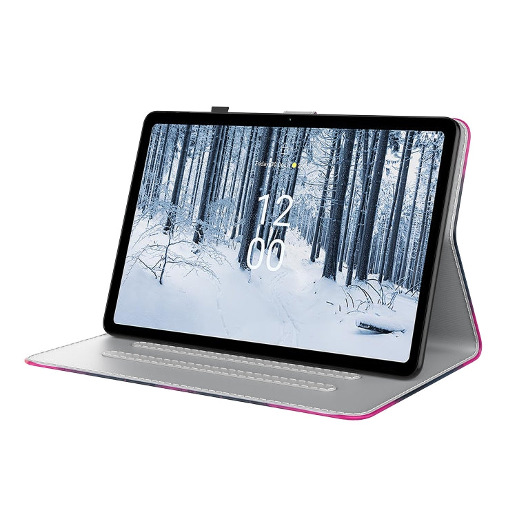 For Nokia T21 Watercolor Pattern Flip Leather Tablet Case(Berry Color) - Nokia by PMC TechLife | Online Shopping South Africa | PMC TechLife | Buy Now Pay Later Mobicred
