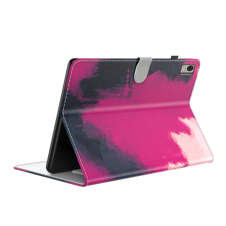 For Nokia T21 Watercolor Pattern Flip Leather Tablet Case(Berry Color) - Nokia by PMC TechLife | Online Shopping South Africa | PMC TechLife | Buy Now Pay Later Mobicred