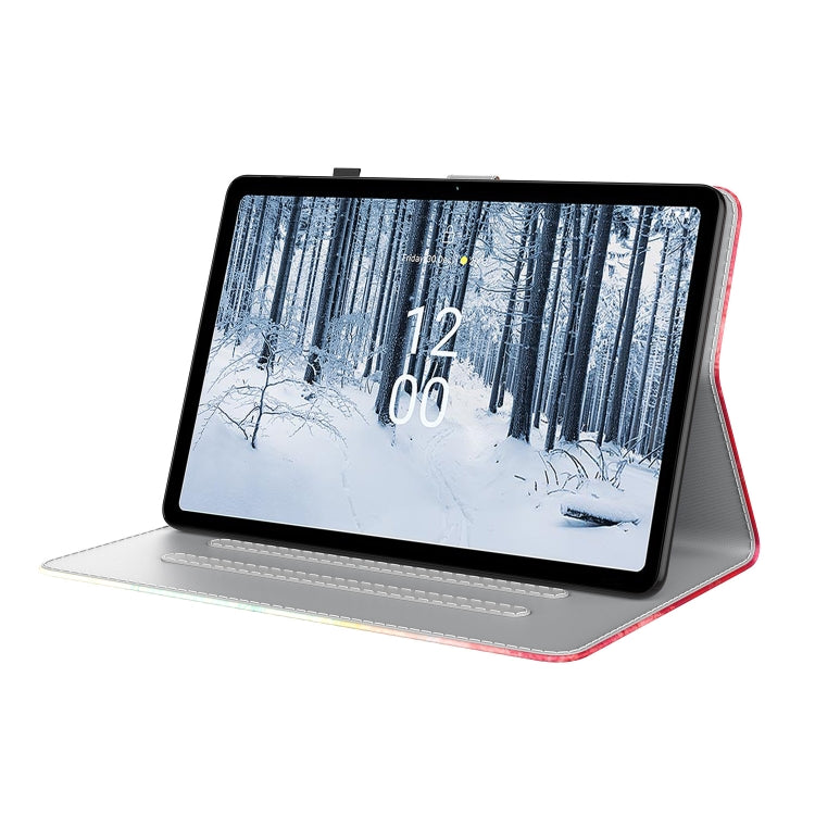 For Nokia T21 Watercolor Pattern Flip Leather Tablet Case(Spring Cherry) - Nokia by PMC TechLife | Online Shopping South Africa | PMC TechLife | Buy Now Pay Later Mobicred