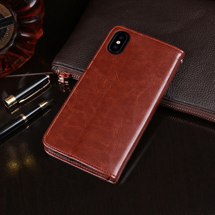 For Doogee X55 idewei  Crazy Horse Texture Horizontal Flip Leather Case with Holder & Card Slots & Wallet(Brown) - More Brand by idewei | Online Shopping South Africa | PMC TechLife | Buy Now Pay Later Mobicred