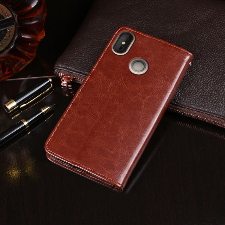 For Doogee X70 idewei  Crazy Horse Texture Horizontal Flip Leather Case with Holder & Card Slots & Wallet(Dark Blue) - More Brand by idewei | Online Shopping South Africa | PMC TechLife | Buy Now Pay Later Mobicred