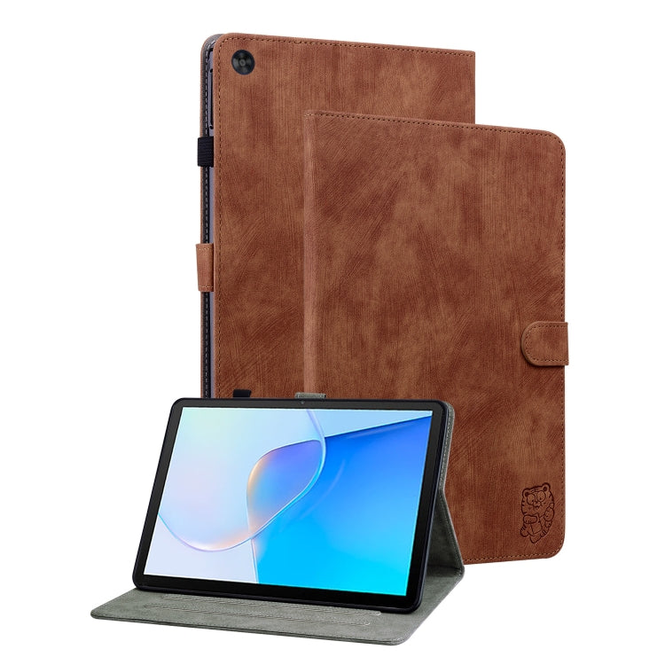 For Huawei MatePad SE Tiger Pattern Flip Leather Tablet Case(Brown) - Huawei by PMC TechLife | Online Shopping South Africa | PMC TechLife | Buy Now Pay Later Mobicred
