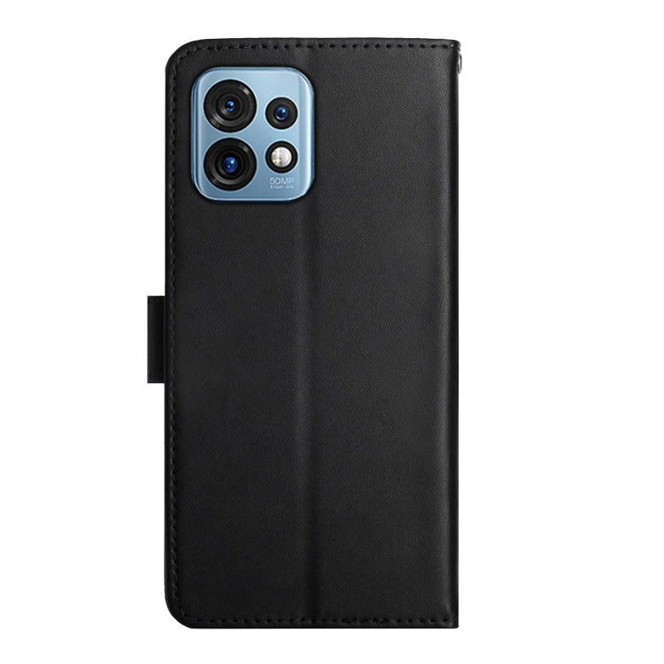 For Motorola Edge+ 2023 Genuine Leather Fingerprint-proof Flip Phone Case(Black) - Motorola Cases by PMC TechLife | Online Shopping South Africa | PMC TechLife | Buy Now Pay Later Mobicred