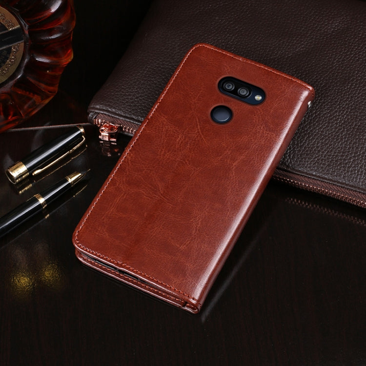 For LG K50S idewei Crazy Horse Texture Horizontal Flip Leather Case with Holder & Card Slots & Wallet(Rose Red) - LG by idewei | Online Shopping South Africa | PMC Jewellery | Buy Now Pay Later Mobicred