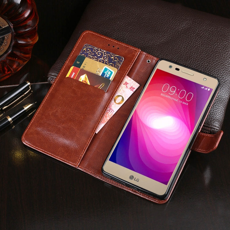 For LG X power2 idewei Crazy Horse Texture Horizontal Flip Leather Case with Holder & Card Slots & Wallet(White) - LG Cases by idewei | Online Shopping South Africa | PMC Jewellery | Buy Now Pay Later Mobicred