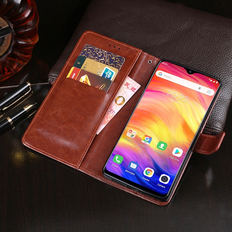 For Ulefone Note 7 idewei  Crazy Horse Texture Horizontal Flip Leather Case with Holder & Card Slots & Wallet(Sky Blue) - free shipping - PMC Jewellery - Order now!