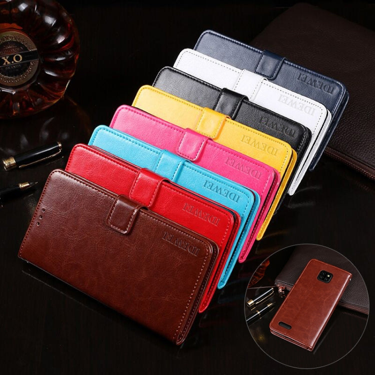For Ulefone Note 7 idewei  Crazy Horse Texture Horizontal Flip Leather Case with Holder & Card Slots & Wallet(Sky Blue) - free shipping - PMC Jewellery - Order now!