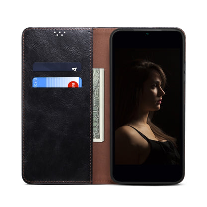 For OnePlus 11R Oil Wax Crazy Horse Texture Leather Phone Case(Black) - OnePlus Cases by PMC Jewellery | Online Shopping South Africa | PMC Jewellery