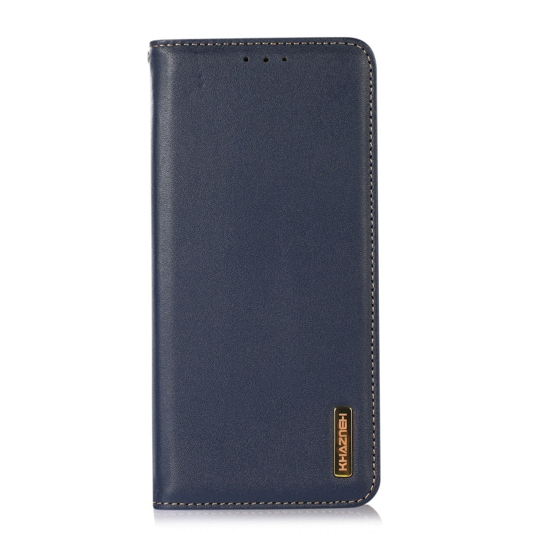 For OnePlus 11 5G KHAZNEH Nappa Top Layer Cowhide Leather Phone Case(Blue) - OnePlus Cases by PMC TechLife | Online Shopping South Africa | PMC TechLife | Buy Now Pay Later Mobicred