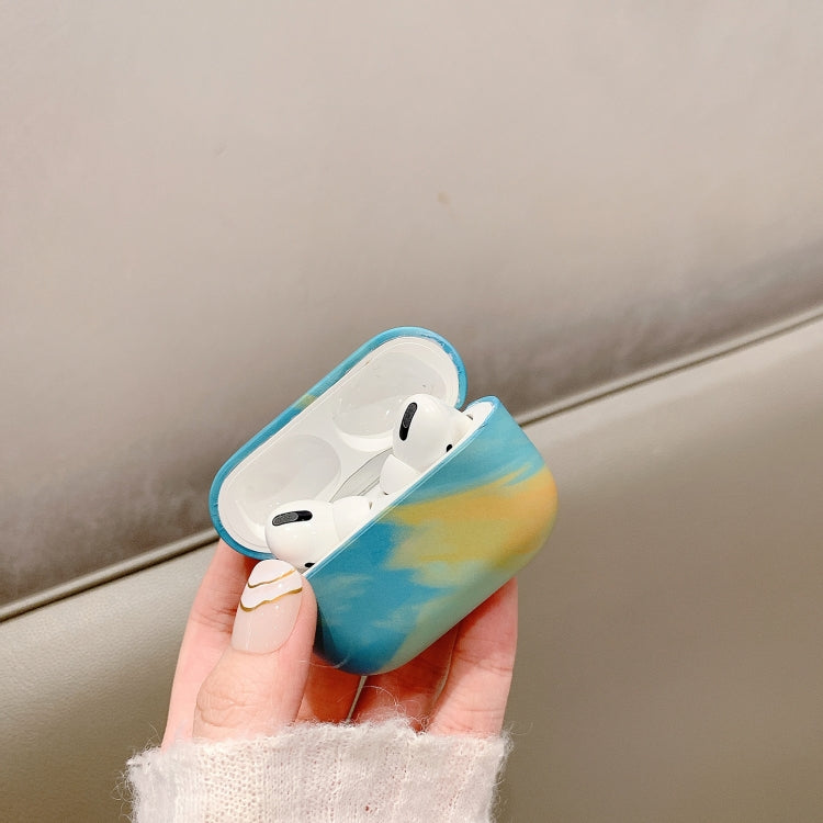 For AirPods Pro Ink Painting Water Sticker PC Earphone Case(Ink Rainbow) - For AirPods Pro by PMC Jewellery | Online Shopping South Africa | PMC Jewellery | Buy Now Pay Later Mobicred