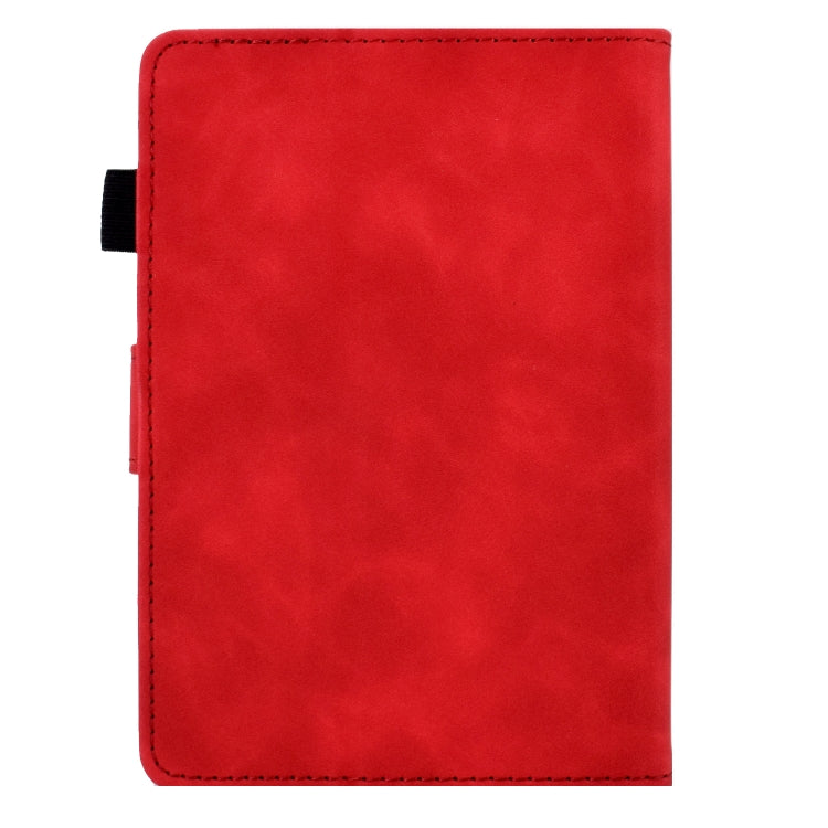 For Amazon Kindle Paperwhite 5 Peony Butterfly Embossed Leather Smart Tablet Case(Red) - Amazon by PMC TechLife | Online Shopping South Africa | PMC TechLife | Buy Now Pay Later Mobicred