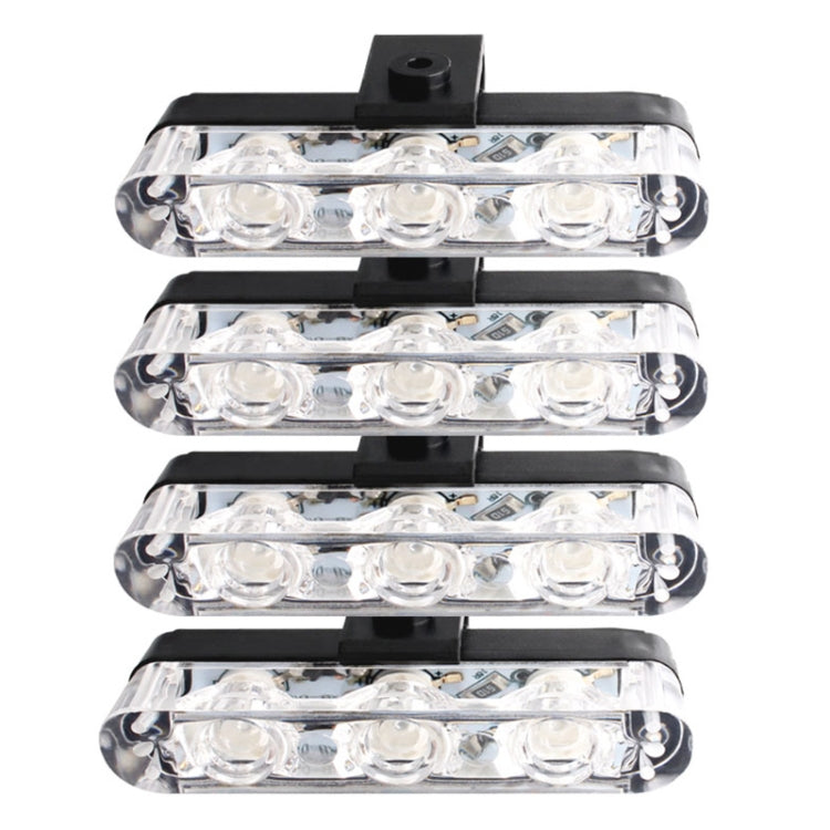 4 in 1 Car 12LEDs Grille Flash Lights Warning Lights with Wireless Remote Control, Color:Yellow - Warning Lights by PMC TechLife | Online Shopping South Africa | PMC TechLife | Buy Now Pay Later Mobicred