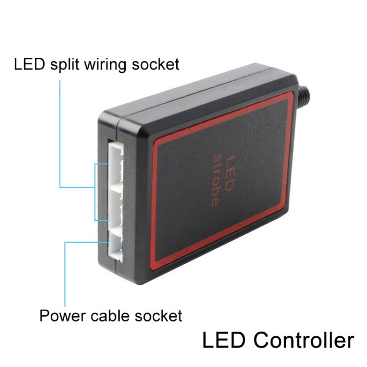 4 in 1 Car 16LEDs Grille Flash Lights Warning Lights with Wireless Remote Control(Red Blue) - Warning Lights by PMC TechLife | Online Shopping South Africa | PMC TechLife | Buy Now Pay Later Mobicred