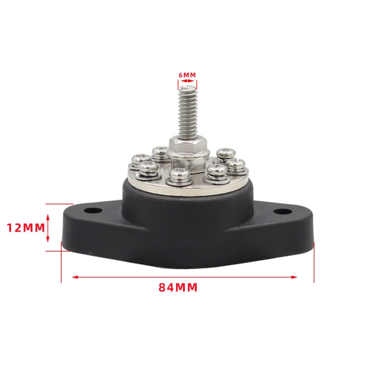 1/4 inch M6 RV Yacht 8-way Terminal Stud with 2 M5x20 Screws(Red) - Booster Cable & Clip by PMC TechLife | Online Shopping South Africa | PMC TechLife | Buy Now Pay Later Mobicred