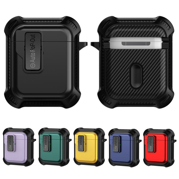 For AirPods 1 / 2 Signal Flag Wireless Earphones Case with Security Lock(Yellow) - For AirPods 1/2 by PMC Jewellery | Online Shopping South Africa | PMC Jewellery | Buy Now Pay Later Mobicred