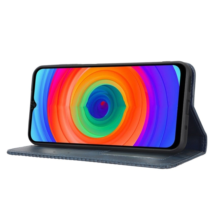 For Ulefone Note 14 Magnetic Buckle Retro Texture Leather Phone Case(Blue) - free shipping - PMC Jewellery - Order now!