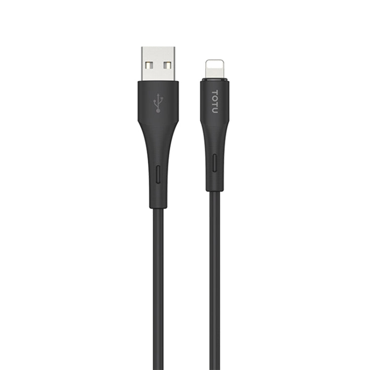 TOTU BL-017 Skin Sense Series USB to 8 Pin Silicone Data Cable, Length:2m(Black) - Normal Style Cable by TOTUDESIGN | Online Shopping South Africa | PMC Jewellery | Buy Now Pay Later Mobicred