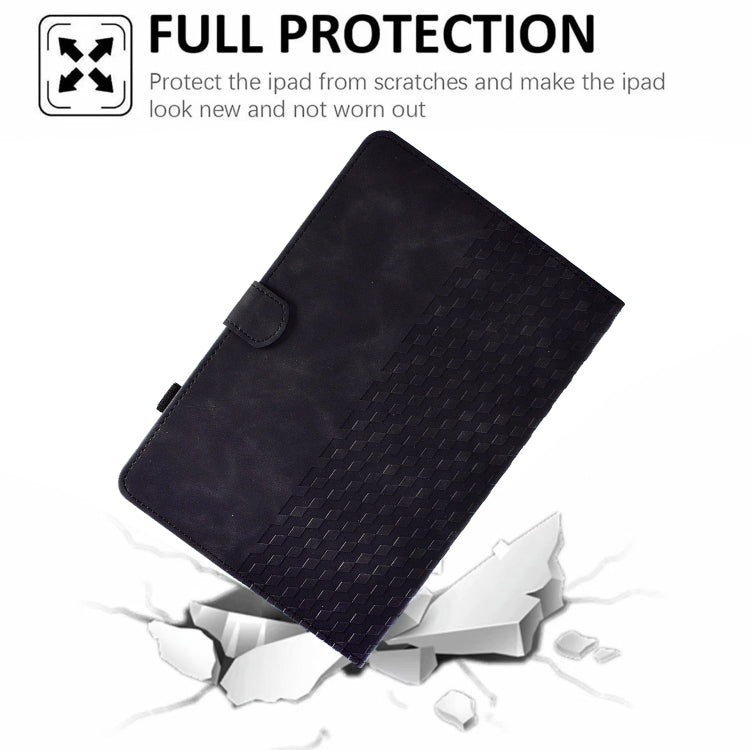 For Amazon Kindle PaperWhite 4 / 3 / 2 / 1 Rhombus Embossed Leather Tablet Case(Black) - Amazon by PMC TechLife | Online Shopping South Africa | PMC TechLife | Buy Now Pay Later Mobicred