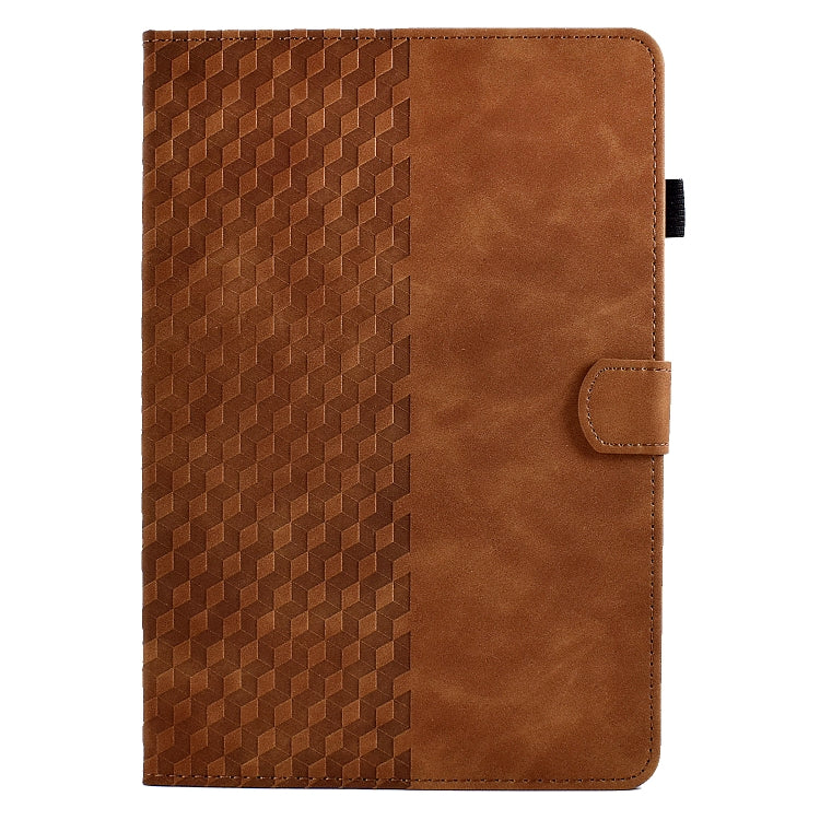 For 8.0 inch Universal Tablet Rhombus Embossed Leather Case(Brown) - 8 inch by PMC TechLife | Online Shopping South Africa | PMC TechLife | Buy Now Pay Later Mobicred