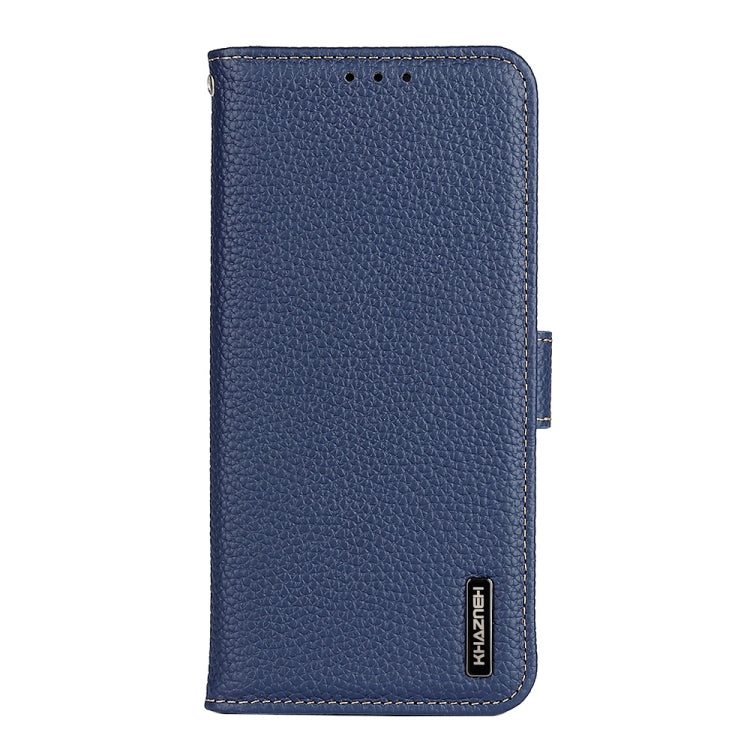 For Sony Xperia 1 IV KHAZNEH Litchi Genuine Leather Phone Case(Blue) - Sony Cases by PMC TechLife | Online Shopping South Africa | PMC TechLife | Buy Now Pay Later Mobicred