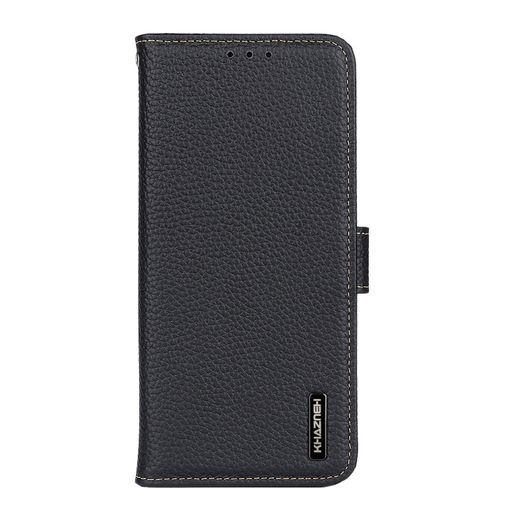 For Sony Xperia 1 IV KHAZNEH Litchi Genuine Leather Phone Case(Black) - Sony Cases by PMC TechLife | Online Shopping South Africa | PMC TechLife | Buy Now Pay Later Mobicred