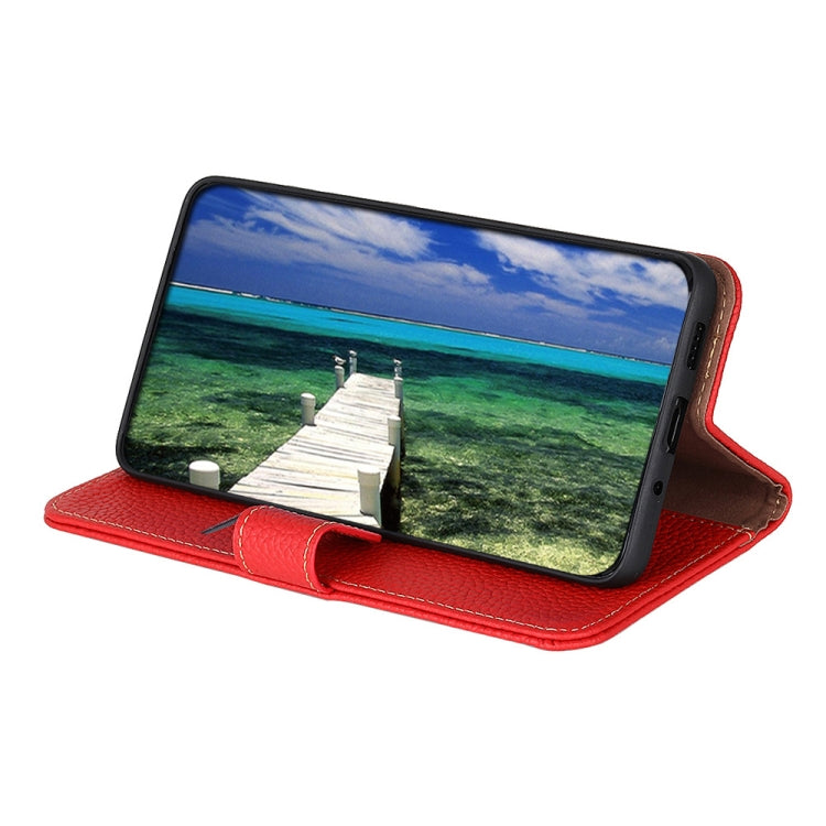 For Sony Xperia 10 IV KHAZNEH Litchi Genuine Leather Phone Case(Red) - free shipping - PMC TechLife - Order now!