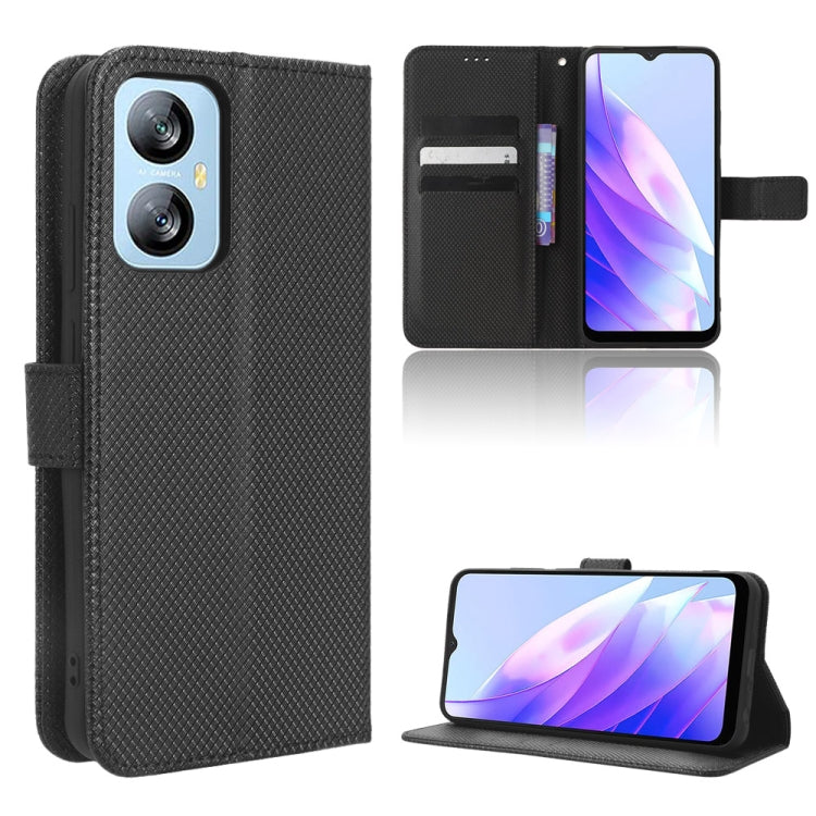 For Blackview A52 Diamond Texture Leather Phone Case(Black) - More Brand by PMC TechLife | Online Shopping South Africa | PMC TechLife | Buy Now Pay Later Mobicred