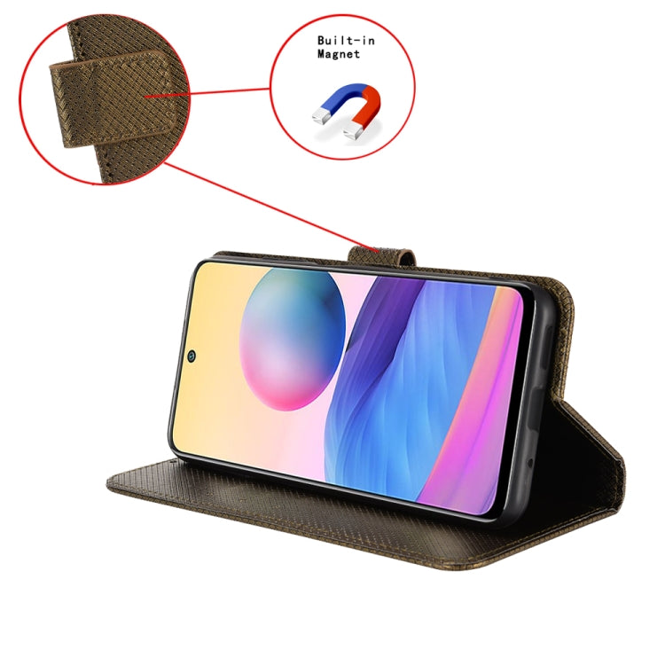 For Blackview BV7200 Diamond Texture Leather Phone Case(Brown) - More Brand by PMC TechLife | Online Shopping South Africa | PMC TechLife | Buy Now Pay Later Mobicred