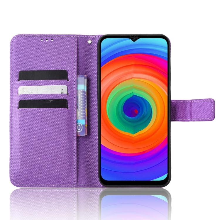 For Ulefone Note 14 Diamond Texture Leather Phone Case(Purple) - Ulefone Cases by PMC Jewellery | Online Shopping South Africa | PMC Jewellery | Buy Now Pay Later Mobicred