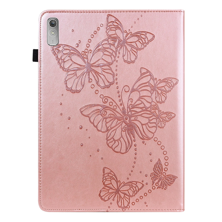 For Lenovo Pad Plus 2023 11.5 inch / Tab P11 Gen 2 Embossed Butterfly Pattern Leather Tablet Case(Pink) - Lenovo by PMC TechLife | Online Shopping South Africa | PMC TechLife | Buy Now Pay Later Mobicred
