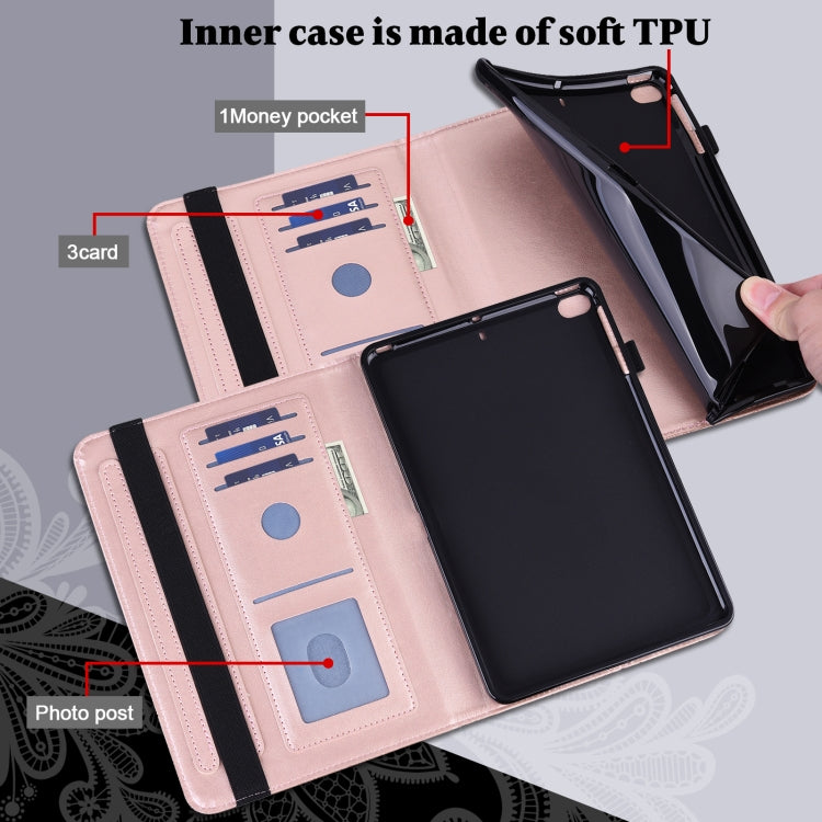 For Lenovo Pad Pro 2022 11.2 inch / Tab P11 Pro Gen 2 Lace Flower Embossing Pattern Leather Tablet Case(Gold) - Lenovo by PMC TechLife | Online Shopping South Africa | PMC TechLife | Buy Now Pay Later Mobicred