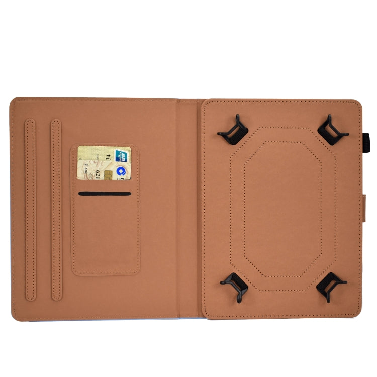 For 10 inch Solid Color Tablet PC Universal Magnetic Horizontal Flip Leather Case with Card Slots & Holder(Black) - 10 - 11 inch by PMC TechLife | Online Shopping South Africa | PMC TechLife | Buy Now Pay Later Mobicred