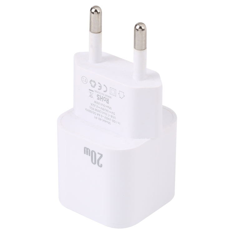 20W PD USB-C/Type-C Interface Fast Charging Charger, Specification: EU Plug(White) - free shipping - PMC TechLife - Order now!