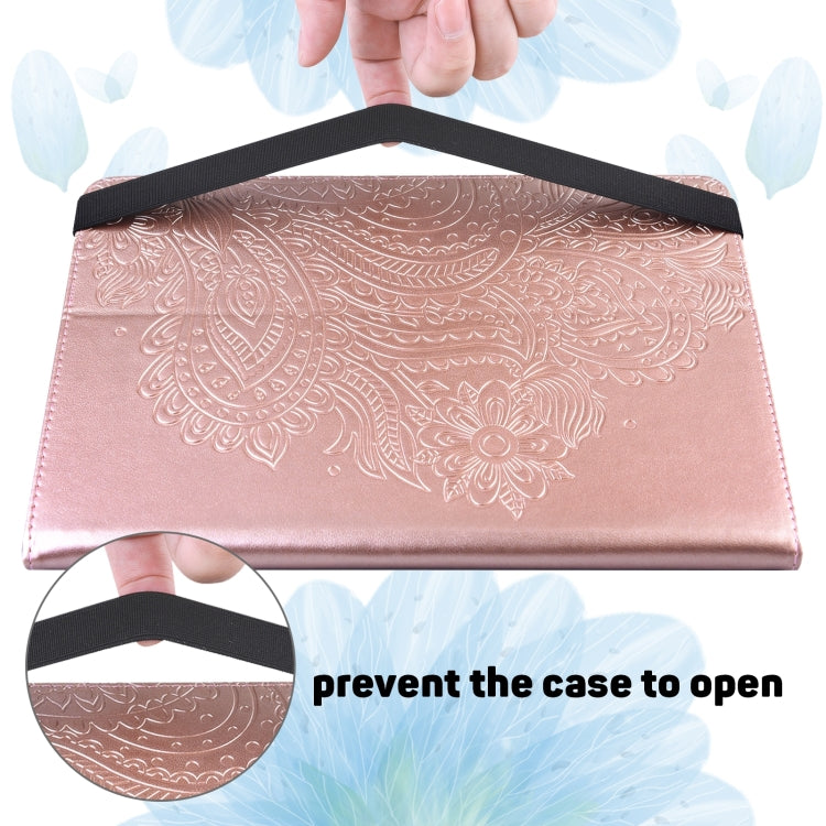 For Lenovo Tab P11 Gen 2 Peacock Embossed Pattern Leather Tablet Case(Rose Gold) - Lenovo by PMC TechLife | Online Shopping South Africa | PMC TechLife | Buy Now Pay Later Mobicred