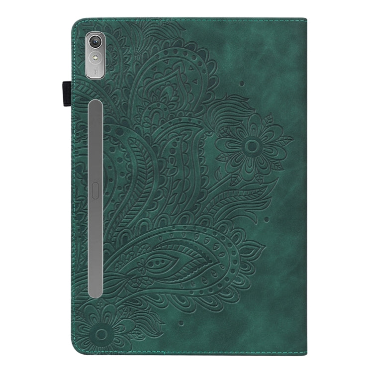 For Lenovo Tab P11 Pro Gen 2 Peacock Embossed Pattern Leather Tablet Case(Green) - Lenovo by PMC TechLife | Online Shopping South Africa | PMC TechLife | Buy Now Pay Later Mobicred