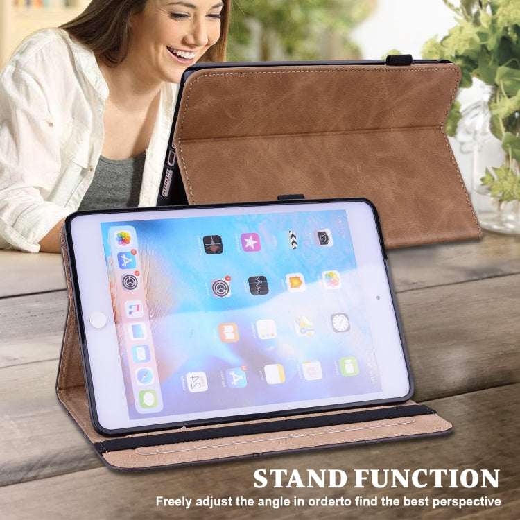 For Lenovo Tab P11 Pro Gen 2 Embossed Striped Leather Tablet Case(Brown) - Lenovo by PMC TechLife | Online Shopping South Africa | PMC TechLife | Buy Now Pay Later Mobicred