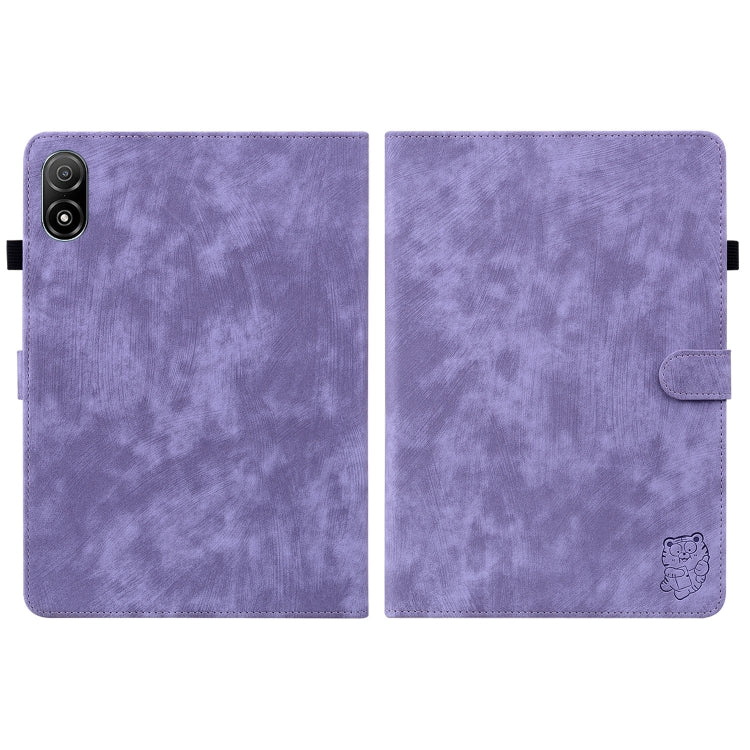 For Honor Pad V8 Pro Tiger Pattern Flip Leather Tablet Case(Purple) - Honor by PMC TechLife | Online Shopping South Africa | PMC TechLife | Buy Now Pay Later Mobicred