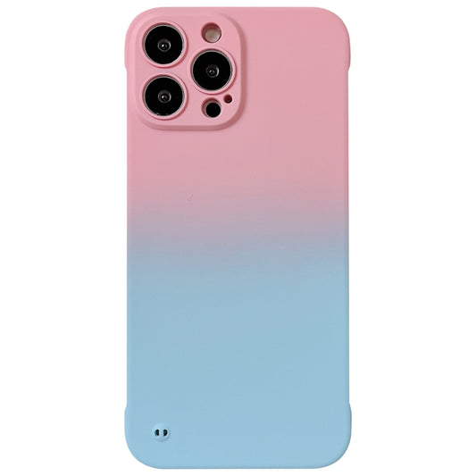 For iPhone 13 Frameless Skin Feel Gradient Phone Case(Pink + Light Blue) - iPhone 13 Cases by PMC Jewellery | Online Shopping South Africa | PMC Jewellery | Buy Now Pay Later Mobicred