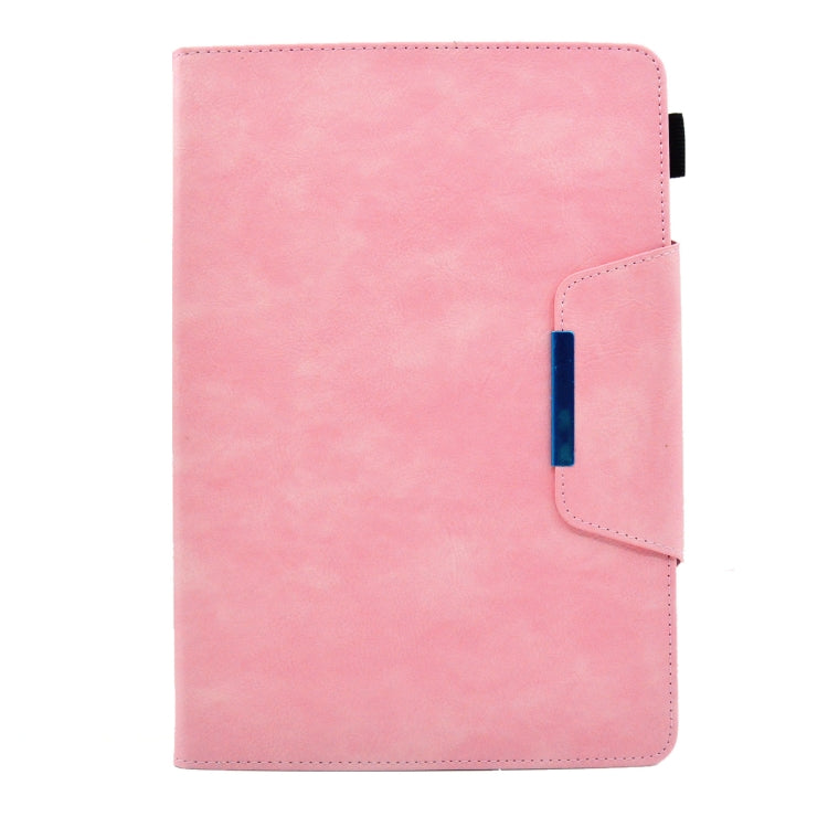 For 7 inch Suede Cross Texture Magnetic Clasp Leather Tablet Case(Pink) - 7 inch by PMC TechLife | Online Shopping South Africa | PMC TechLife | Buy Now Pay Later Mobicred