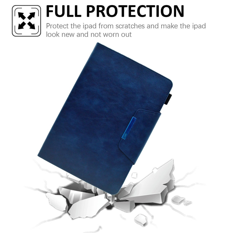 For 7 inch Suede Cross Texture Magnetic Clasp Leather Tablet Case(Blue) - 7 inch by PMC TechLife | Online Shopping South Africa | PMC TechLife | Buy Now Pay Later Mobicred