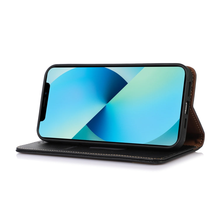 For Honor X5 KHAZNEH Nappa Top Layer Cowhide Leather Phone Case(Black) - Honor Cases by PMC TechLife | Online Shopping South Africa | PMC TechLife | Buy Now Pay Later Mobicred