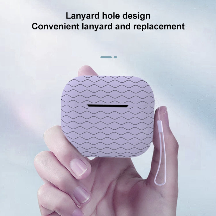 For AirPods Pro 2 Wave Pattern Silicone Earphone Case(Dark Green) - For AirPods Pro 2 by PMC Jewellery | Online Shopping South Africa | PMC Jewellery | Buy Now Pay Later Mobicred