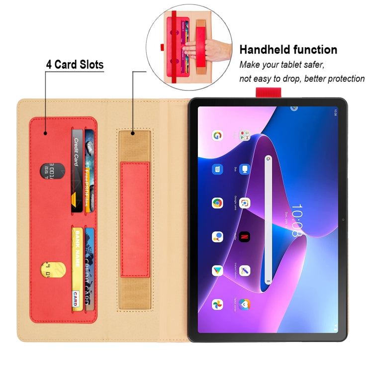 For Lenovo Tab P11 Pro Gen2 11.2 2022 TB132/138 Embossed Front Stand Leather Smart Tablet Case(Red) - Lenovo by PMC TechLife | Online Shopping South Africa | PMC TechLife | Buy Now Pay Later Mobicred