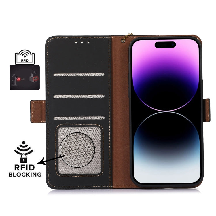 For Sony Xperia 1 V Genuine Leather Magnetic RFID Leather Phone Case(Black) - Sony Cases by PMC TechLife | Online Shopping South Africa | PMC TechLife | Buy Now Pay Later Mobicred
