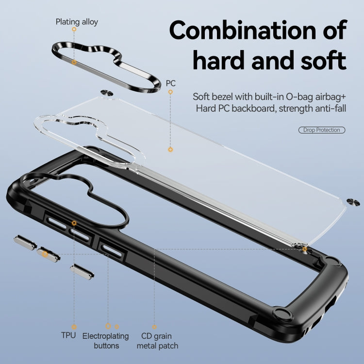 For Samsung Galaxy S24+ 5G TPU + PC Lens Protection Phone Case(Black) - Galaxy S24+ 5G Cases by PMC TechLife | Online Shopping South Africa | PMC TechLife