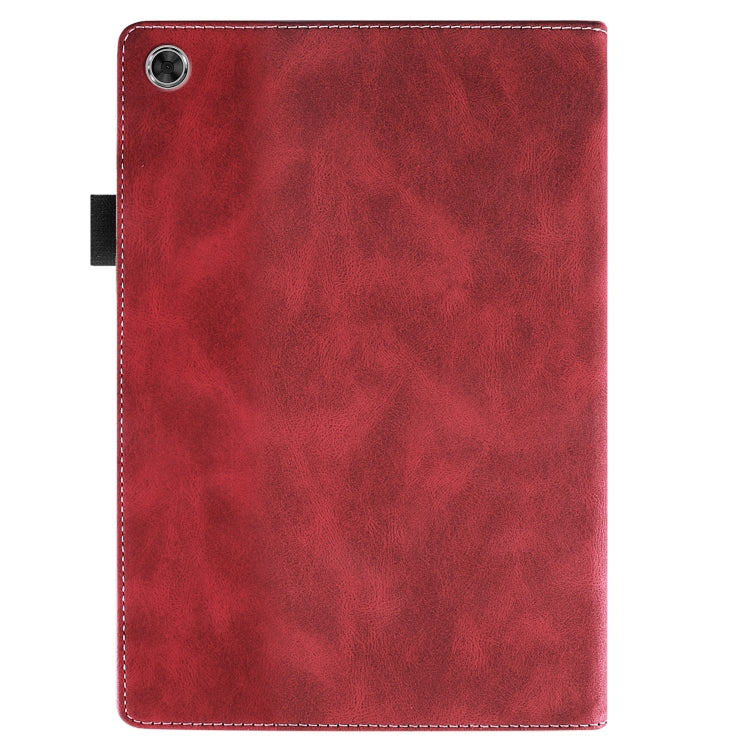 For Lenovo Tab M10 Plus 3rd Gen Splicing Series Tablet Leather Case(Red) - Lenovo by PMC TechLife | Online Shopping South Africa | PMC TechLife | Buy Now Pay Later Mobicred