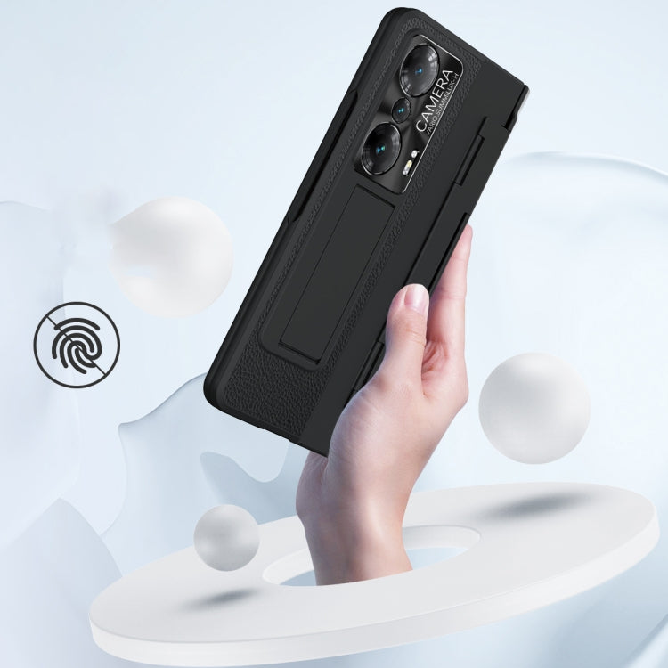 For Honor Magic Vs Integrated Full Coverage Hinge Phone Case with Stylus(Gold+White) - Honor Cases by PMC TechLife | Online Shopping South Africa | PMC TechLife | Buy Now Pay Later Mobicred